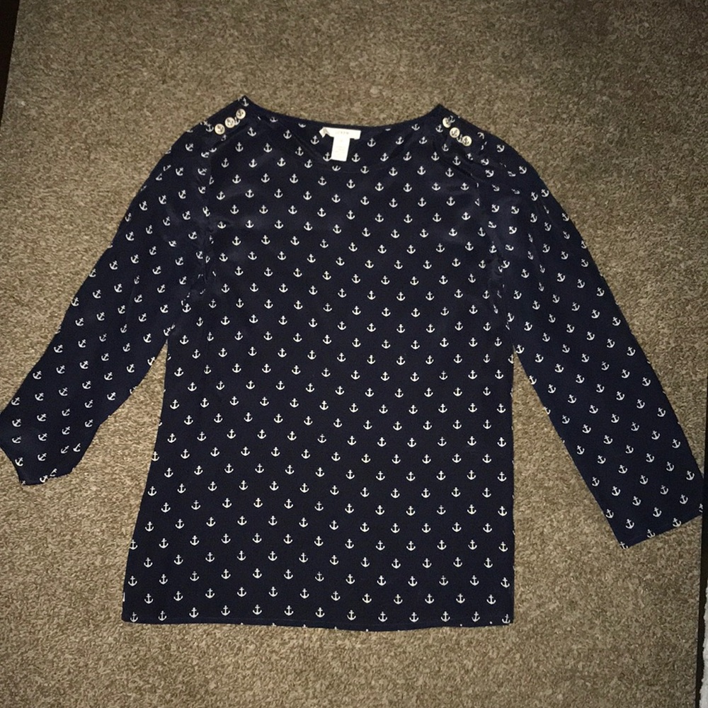 Anchor silk blouse